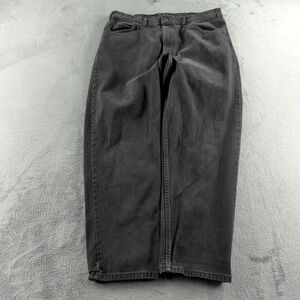 Vintage 90s Levis Jeans 38 (Fits 34x30) Black Orange Tab Straight Wide Baggy Y2K